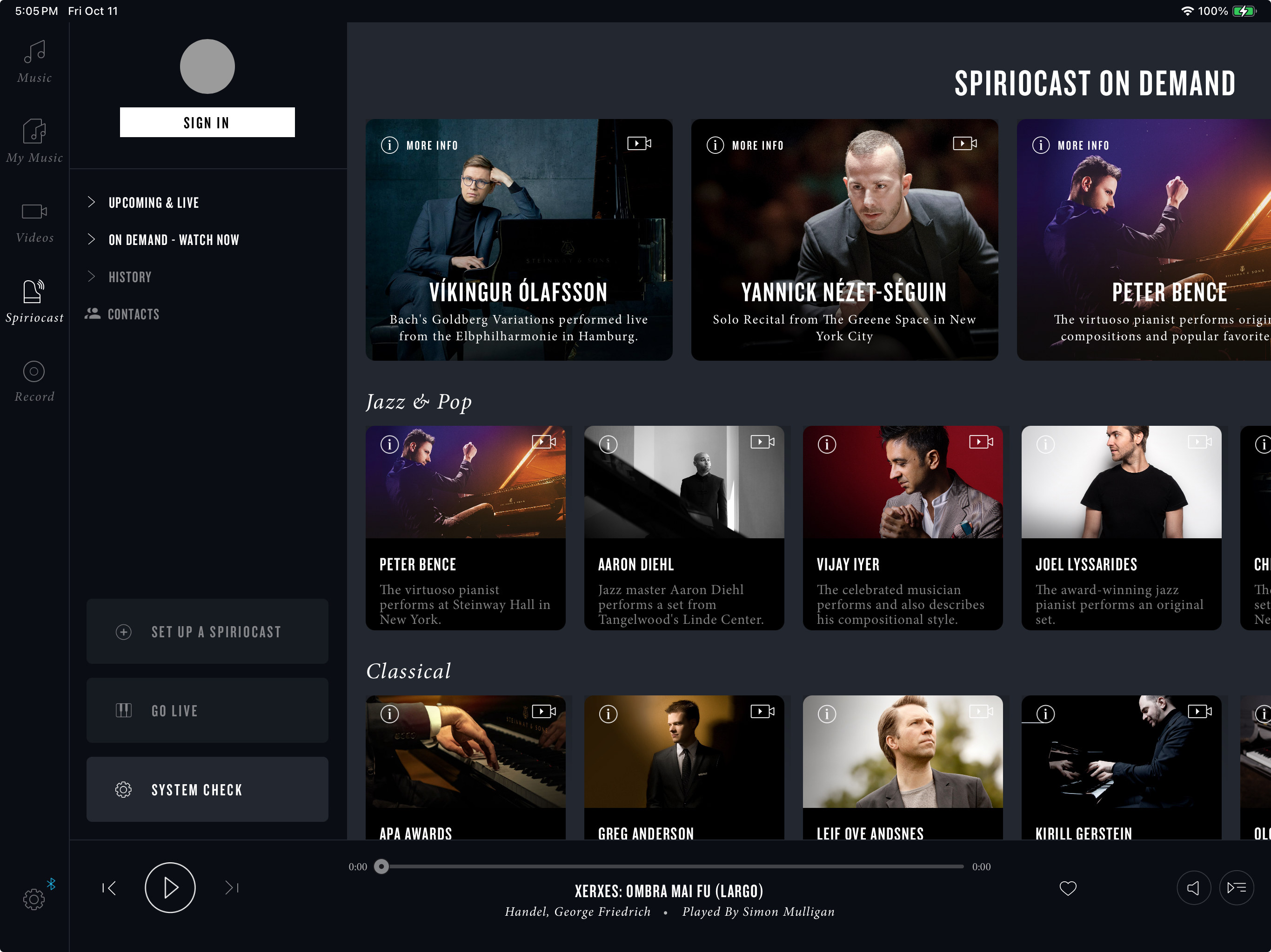 Spiriocast Concert Archive